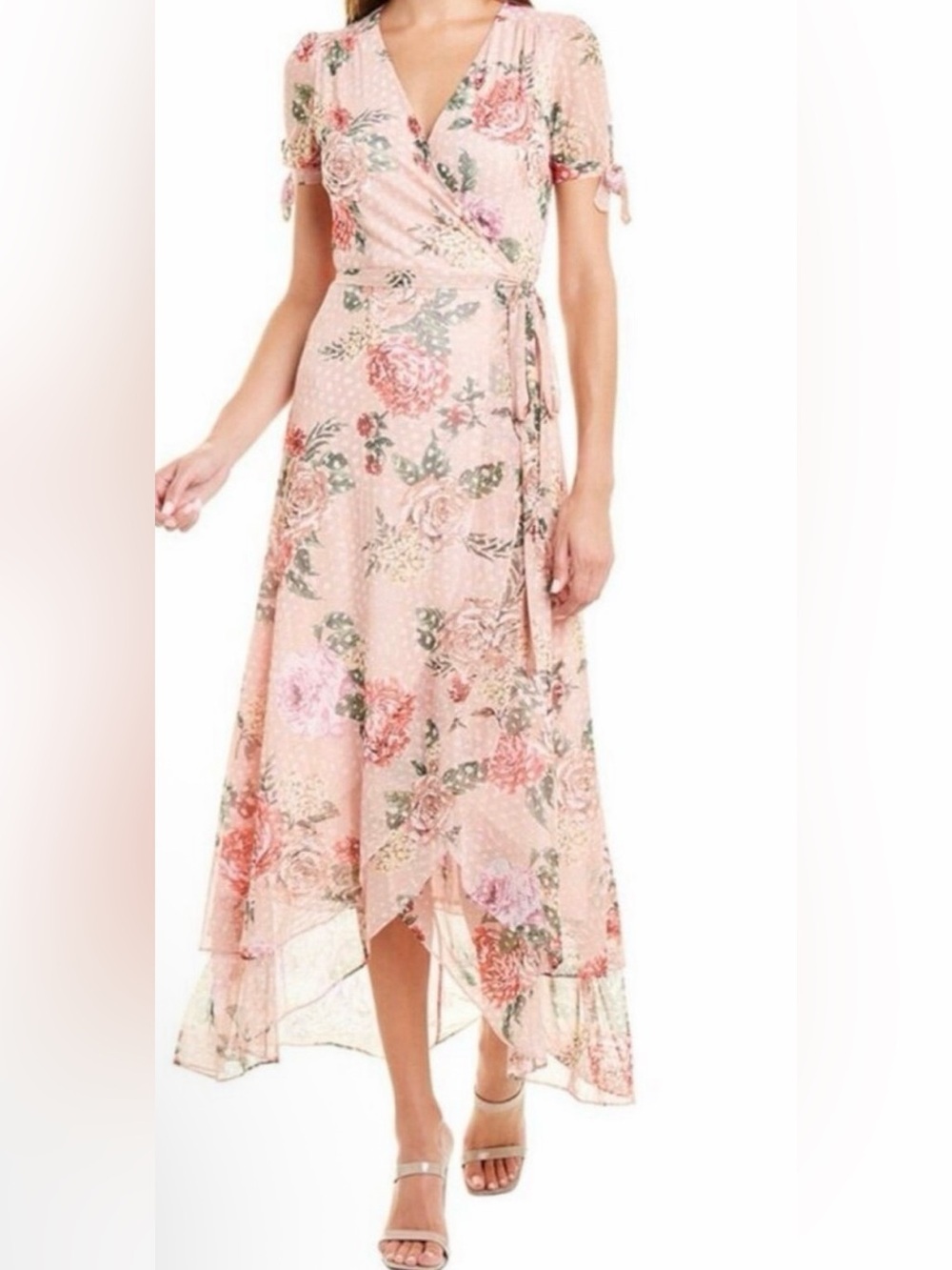 Betsey Johnson Pink Pink Wrap Midi Dress - Size 4